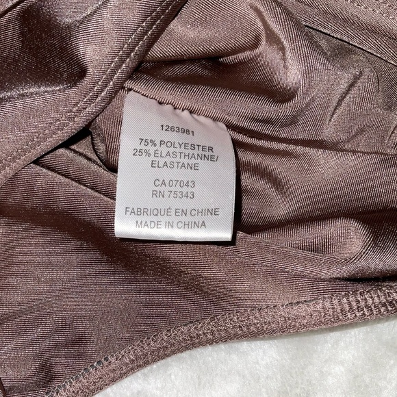 Bailey 44 Brown Long Sleeve Taupe Slimming Bodysuit Medium - Picture 4 of 5